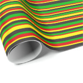 Rasta Streifen Geschenkpapier (Rolleneckpunkt)