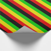 Rasta Streifen mit schwarzem Packpapier (Ecke)