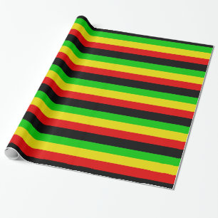 Rasta Streifen mit schwarzem Packpapier