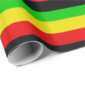 Rasta Streifen mit schwarzem Packpapier (Rolleneckpunkt)