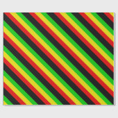 Rasta-Streifen mit schwarzem Schleifpapier Geschenkpapier (Flach)