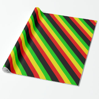 Rasta-Streifen mit schwarzem Schleifpapier Geschenkpapier