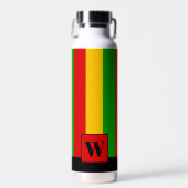Rasta Striped Monogram Reggae Trinkflasche (Vorne)