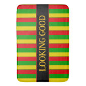 Rasta Striped sehen gutes Zitat Badematte (Vorderseite Vertikal)