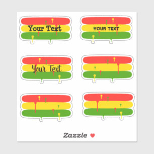 Rasta Stripes Aufkleber