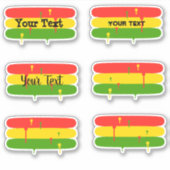 Rasta Stripes Aufkleber (Vorderseite)