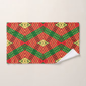 Rasta Stripes Geometrisches Design Badhandtuch Set (Handtuch)