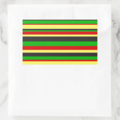 Rasta Stripes Rechteckiger Aufkleber (Tasche)
