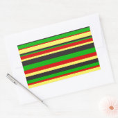 Rasta Stripes Rechteckiger Aufkleber (Umschlag)