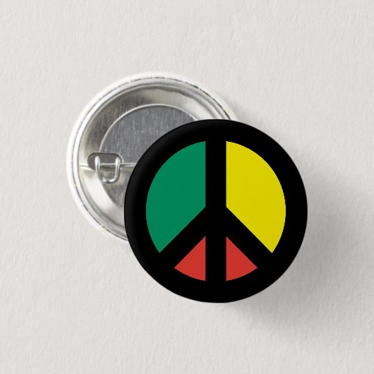Rasta-Symbol-Schaltfläche Button (Vorne & Hinten)