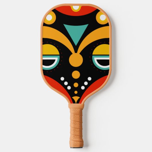 Rasta Tribal Art Pickleball Schläger (Vorderseite)