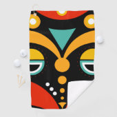 Rasta Tribal Mask Golfhandtuch (Insitu)