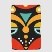 Rasta Tribal Mask Golfhandtuch (Vorderseite)