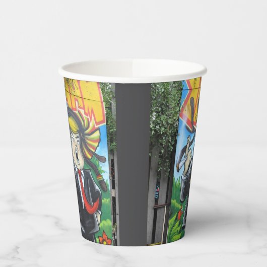 Rasta Trump Pappbecher (Links)