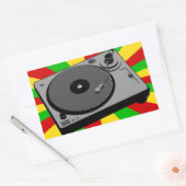 Rasta-Turntable Rechteckiger Aufkleber (Umschlag)