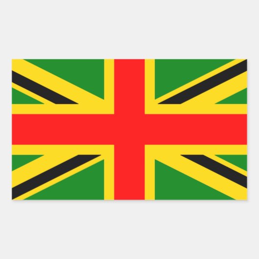 Rasta UK Rechteckiger Aufkleber (Vorderseite)