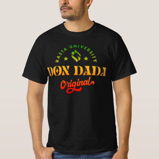 Rasta Universität Don Dada Original Rasta Reggae T-Shirt (Vorderseite)
