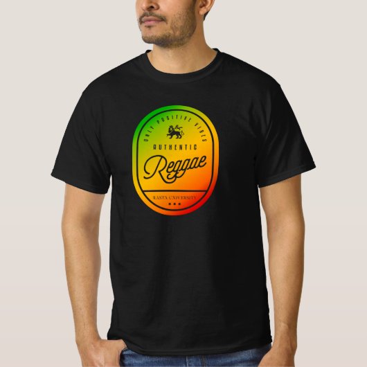 Rasta University Authentic Rasta Colors Reggae T-Shirt (Vorderseite)