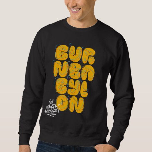 Rasta University Burn Babylon Graffiti Style Regga Sweatshirt (Vorderseite)