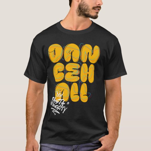 Rasta University Dancehall Graffiti Style Reggae T-Shirt (Vorderseite)