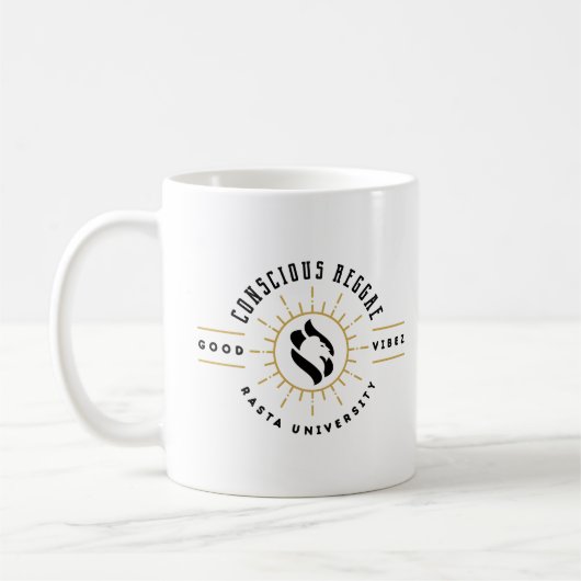 Rasta University Good Vibez Conscious Reggae Kaffeetasse (Links)