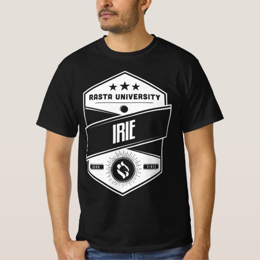 Rasta University Irie Good Vibes Reggae T-Shirt (Vorderseite)