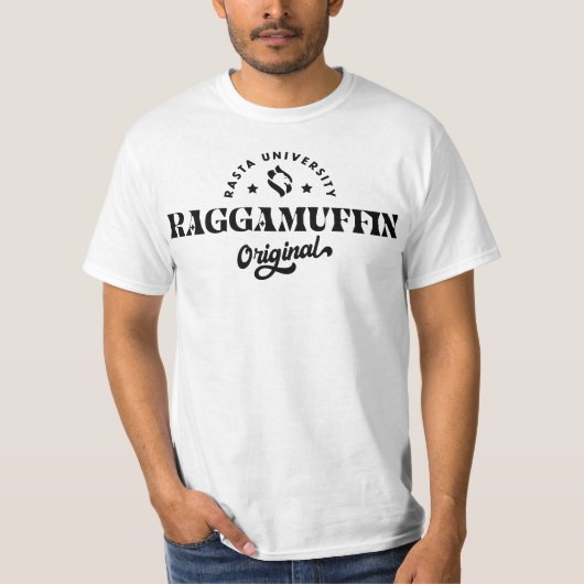 Rasta University Raggamuffin Original Reggae T-Shirt (Vorderseite)