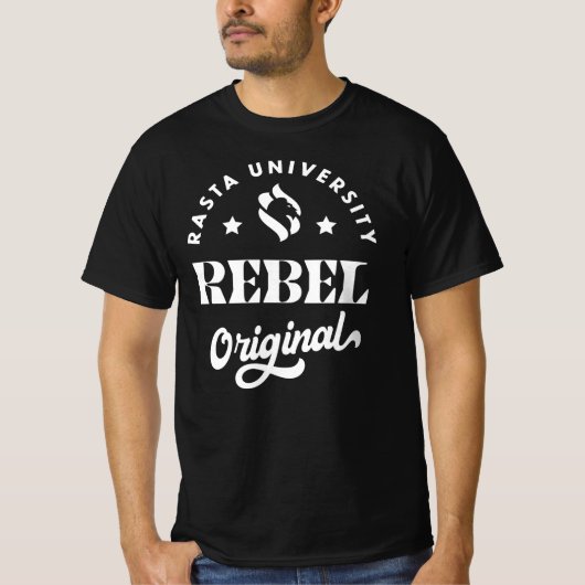 Rasta University Rebel Original Reggae T-Shirt (Vorderseite)