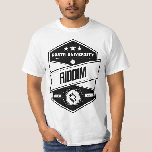 Rasta University Riddim Good Vibes Reggae T-Shirt (Vorderseite)