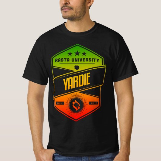 Rasta University Yardie Good Vibes Rasta Reggae T-Shirt (Vorderseite)