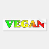 Rasta vegan autoaufkleber (Vorne)