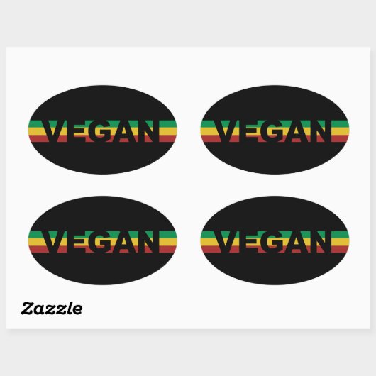 Rasta Veganer Sticker (Blatt)