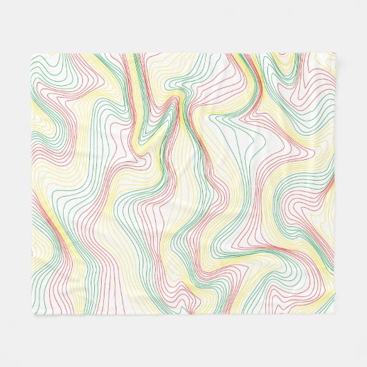 Rasta Waves Fleecedecke (Vorderseite (Horizontal))