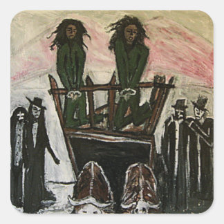 RASTA WITCH-STUDIEN QUADRATISCHER AUFKLEBER