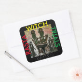 RASTA WITCH TRIALS SATIVA QUADRATISCHER AUFKLEBER (Umschlag)