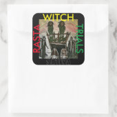 RASTA WITCH TRIALS SATIVA QUADRATISCHER AUFKLEBER (Tasche)