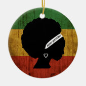 Rasta Woman Merry Christmas Keramik Ornament (Vorne)
