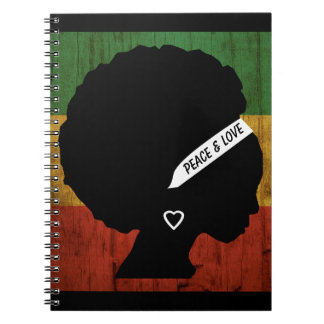 Rasta Woman Peace & Liebe  Notizblock