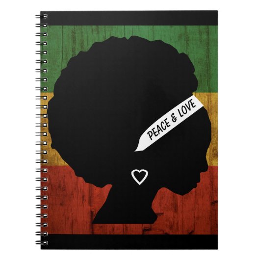 Rasta Woman Peace & Liebe  Notizblock (Vorderseite)