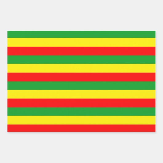 Rasta Wrapping Paper Sheet Geschenkpapier Set (Vorderseite)