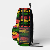 Rastafarbene und raue Rasta-Streifen #2 Bedruckter Rucksack (Rechts)