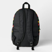 Rastafarbene und raue Rasta-Streifen #2 Bedruckter Rucksack (Rückseite)