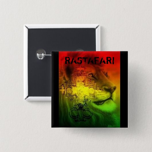 Rastafari Abzeichen Button (Vorne & Hinten)