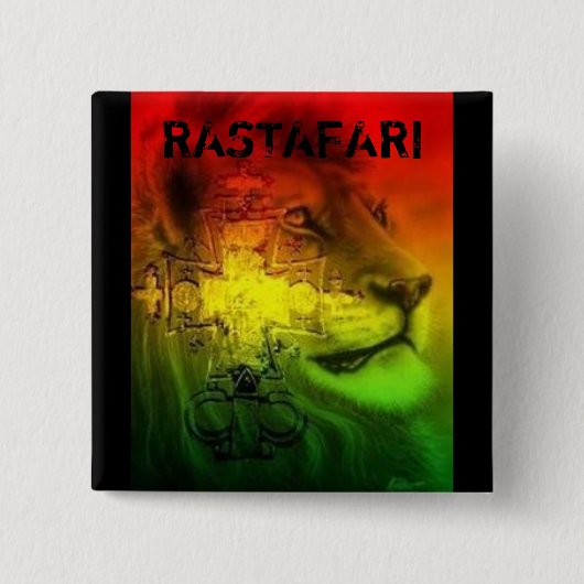 Rastafari Abzeichen Button (Vorderseite)