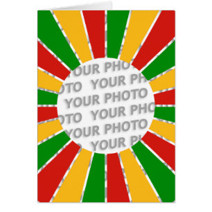 RASTAFARI FLAG BUTTON RAYS + Ihr Zeichen oder Foto