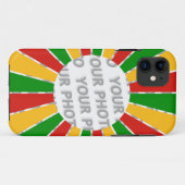 RASTAFARI FLAG BUTTON RAYS + Ihr Zeichen oder Foto Case-Mate iPhone Hülle (Rückseite (Horizontal))