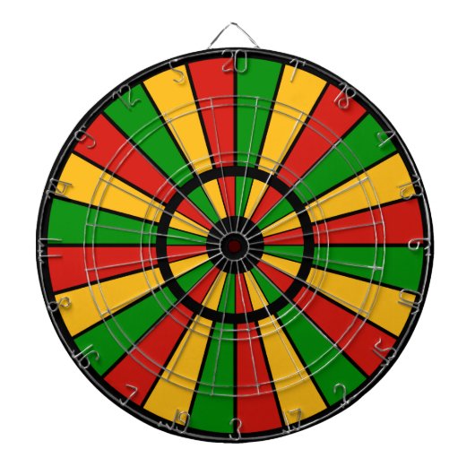 RASTAFARI FLAG BUTTON RAYS + Ihr Zeichen oder Mono Dartscheibe (vorne)