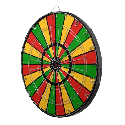 RASTAFARI FLAG BUTTON RAYS + Ihr Zeichen oder Mono Dartscheibe (Vorderseite rechts)