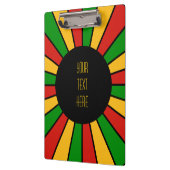 RASTAFARI FLAG BUTTON RAYS + Ihr Zeichen oder Mono Klemmbrett (Links)