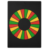 RASTAFARI FLAG BUTTON RAYS + Ihr Zeichen oder Mono Klemmbrett (Rückseite)